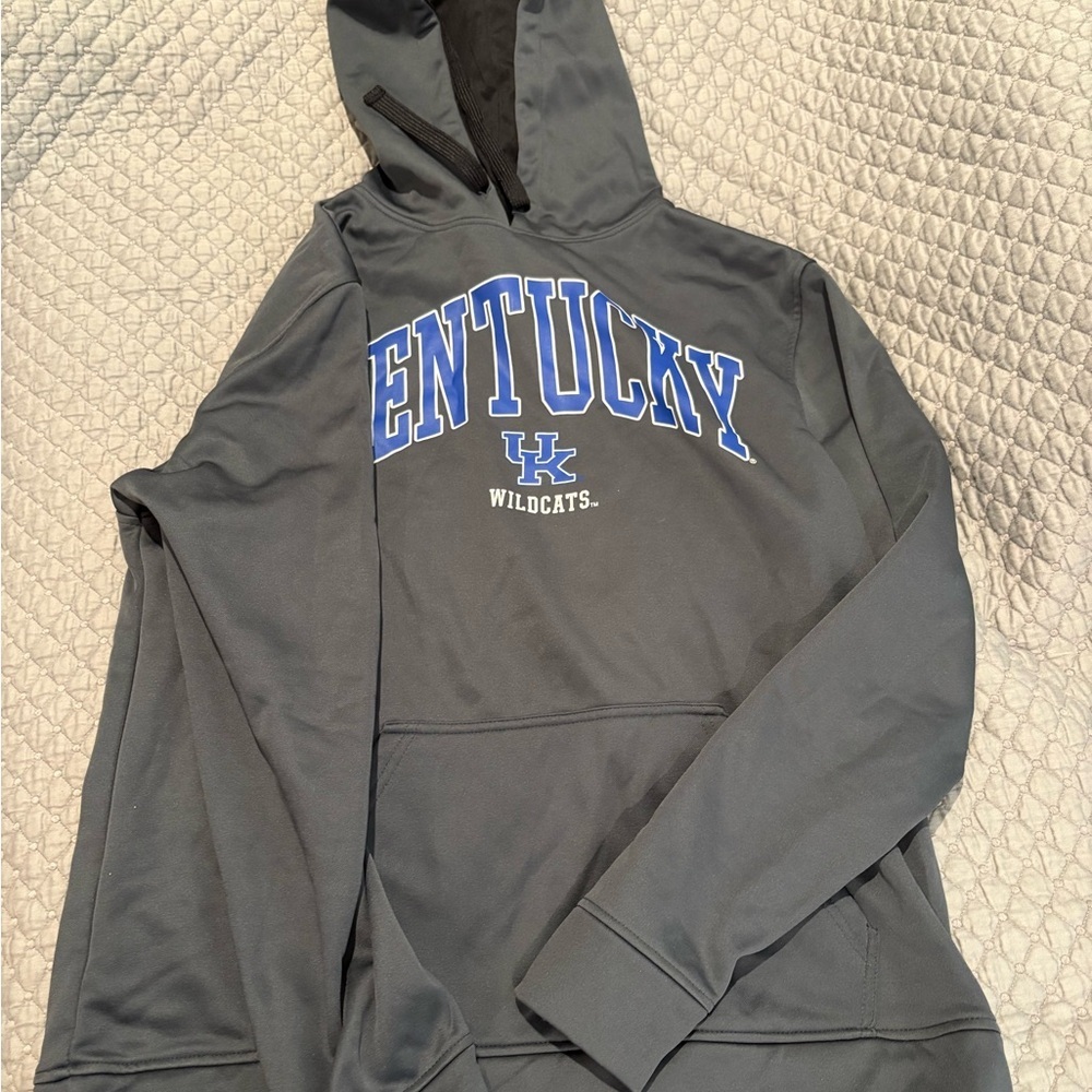 Top of the World Gray and Blue Hoodie